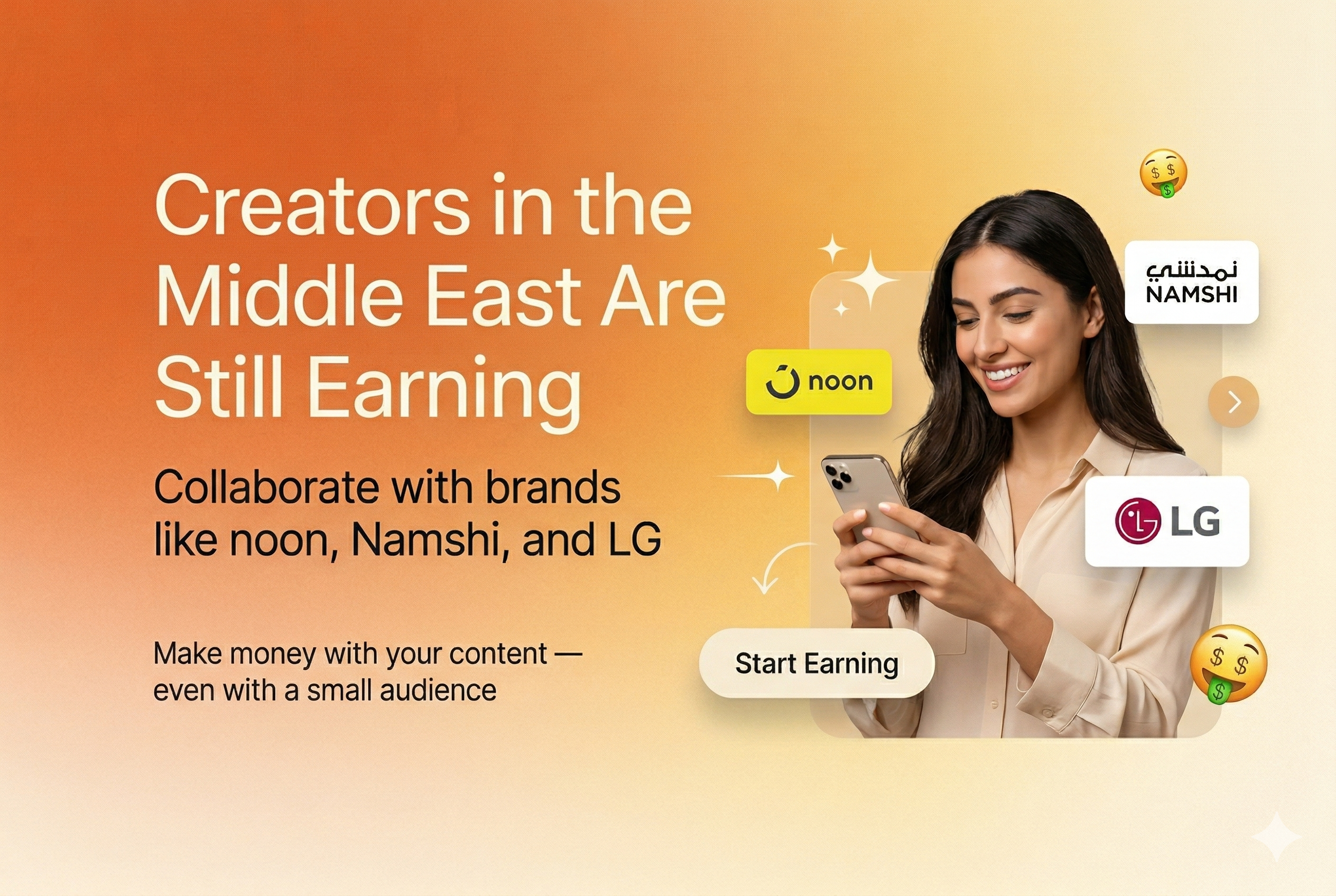 Creators in the Middle East Continue Earning with Namshi, noon, and LG